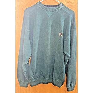 Vintage 90's Tommy Hilfiger Men's 100% Cotton Knit Sweater Crewneck Sz XL Green